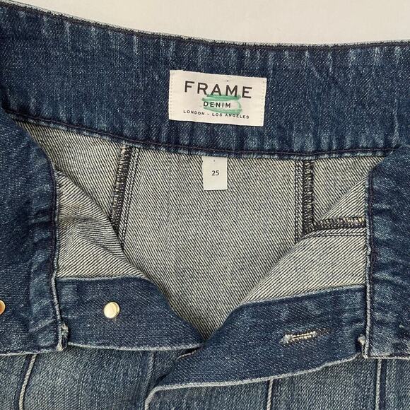 Frame Denim Le Panel Denim Mini Skirt - Blue - Size 25 XS - Picture 5 of 7